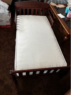 Toddler bed and mattress
