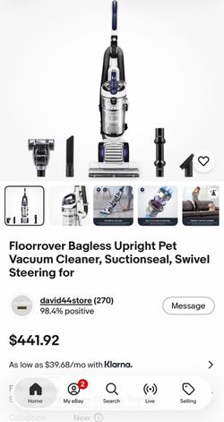 Eureka Floorrover Bagless Upright Pet