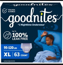 Goodnites Nighttime Underwear XL 63 Count