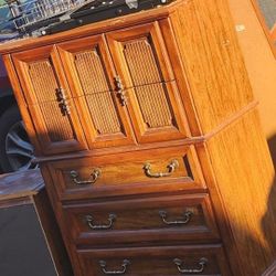 LAST CHANCE CURB ALERT! FCFS! Curio cabinet, dresser, nightstand, TV wall mount, organization stuffLAST CHANCE CURB ALERT! FCFS! Dresser, nightstand, 