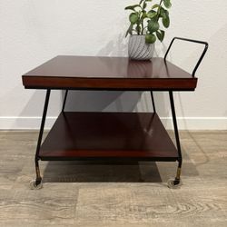 PLEASING bar cart or trolley - media stand - on casters - mid century - delivery available