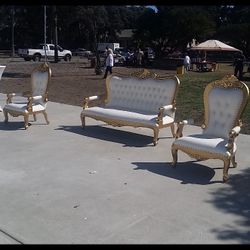 White And Golden Sofa