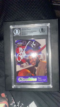 vince carter autographed card
