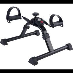 Vaunn Medical Under Desk Bike Pedal Exerciser with Electronic Display for Legs and Arms Workout (Fully Assembled Folding Exercise Pedaler) New