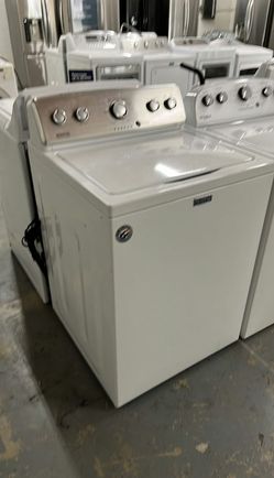 White Maytag Washer - Top Load, Large Capacity