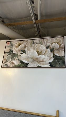 Flower painting with gold bling