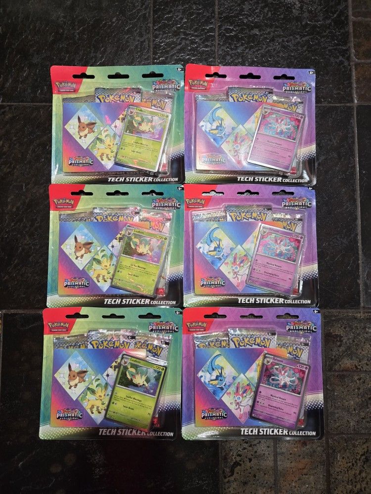 Pokemon Prismatic Evolutions Tech Sticker Collection Sealed