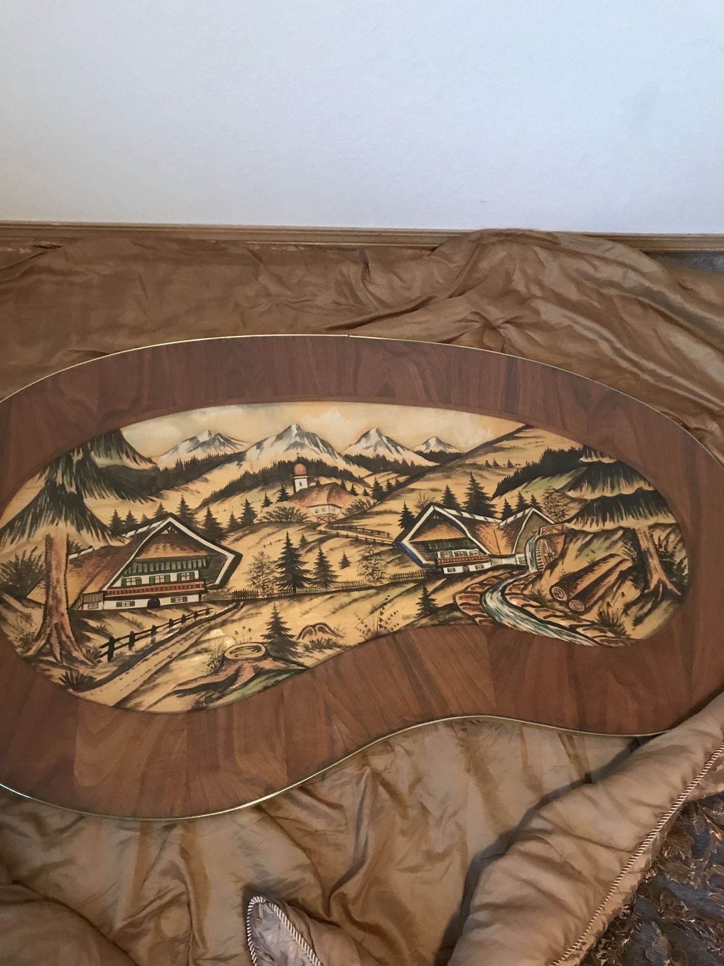 Black Forest Hand Carved German Coffee Table Beautiful for