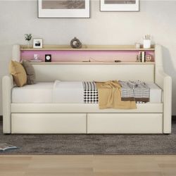 Twin Size Daybed with LED lights & storage