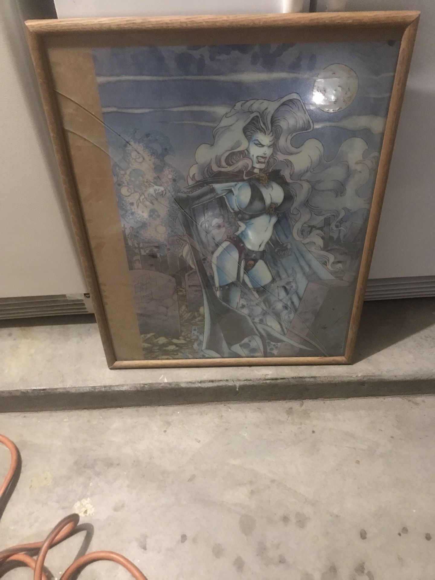 Lady Death Chromium Poster 19"×27" RARE 1994 Chaos Comics - Mint condition.