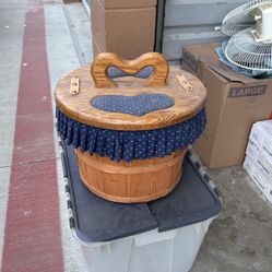 Heart Shaped Sewing Basket 
