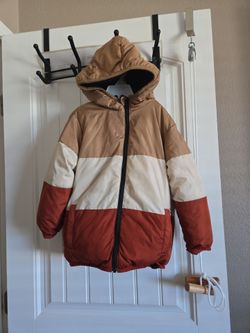 Color Block Hooded Puffer Jacket 5t