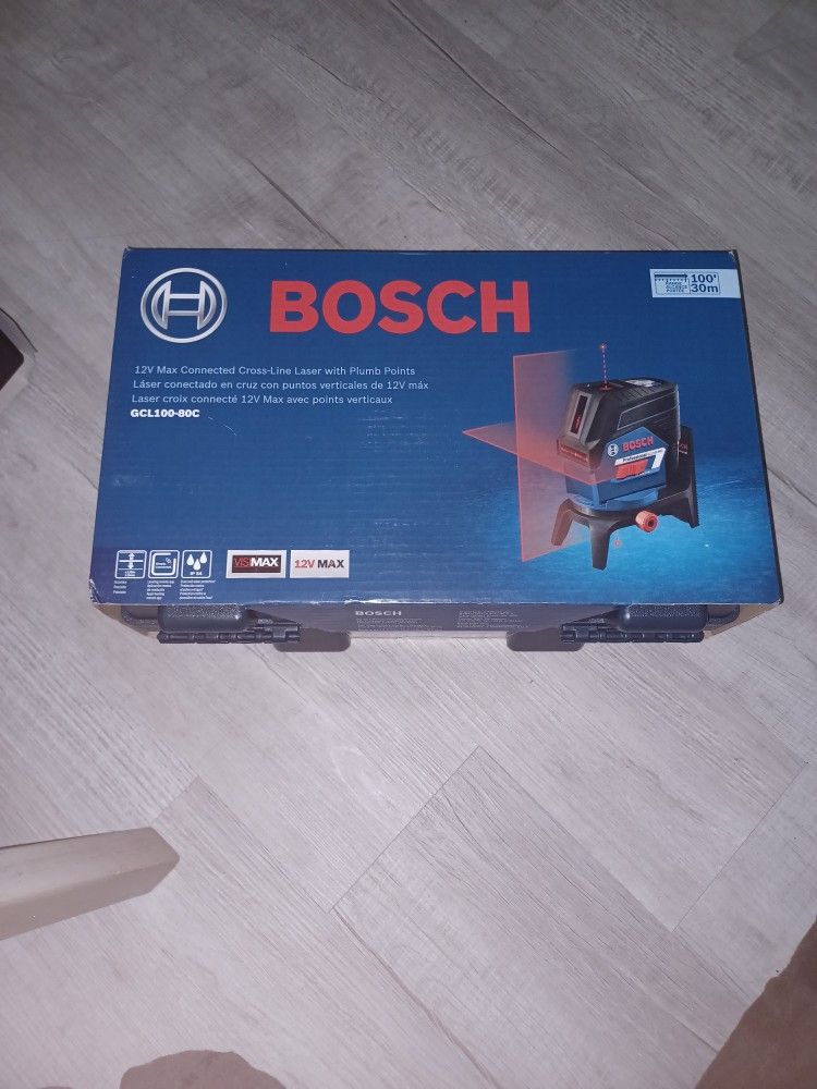 Bosch 12 Volt Max Connected Cross Line Laser With Plumb Points