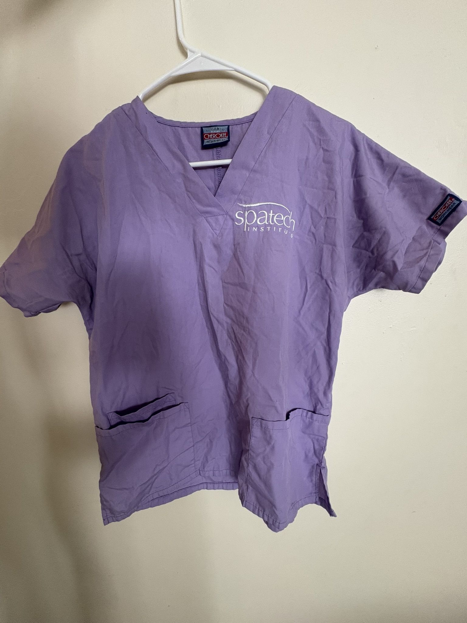 Spa Tech Purple Scrub Shirt