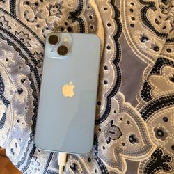 Light blue iPhone 14 6.1 inch screen length