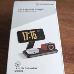 UEQ foldable 3-In-1 wireless charger for  iPhone, Brand New
