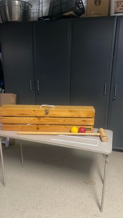 Croquet Set with Wooden Storage Box