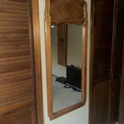 Heavy Oak Mirror 