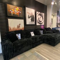 Black Sectional Onsale For $1499 Brima Furniture Deals!   1️⃣6️⃣8️⃣ Inside The Boulevard mall ! 