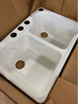 New Kohler 33 inch Hartland Double Undercounter Cast Iron Kitchen