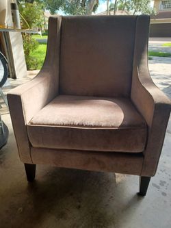 Taupe Beige Upholstered Accent Chair