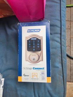 Schlage Connect Smart Deadbolt (touchscreen keypad, Z-Wave smart lock).