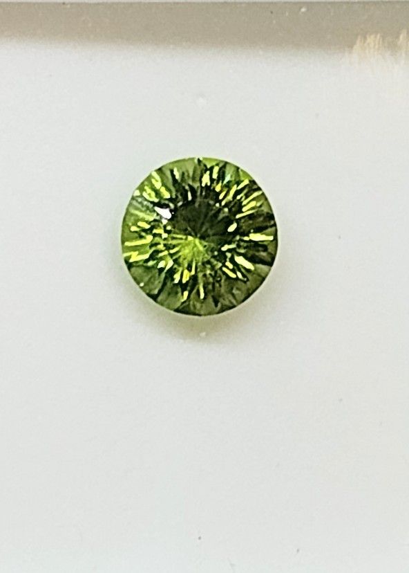 1.7ct Quantum Cut Peridot Gemstone 8mm