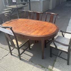 Solid Wood, Mahogany Extendable Dining Table