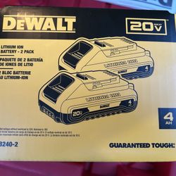 2 Dewalt 4.0 Ah Batteries New