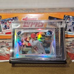 Mike Trout. 2014 Bowman Chrome Mini Refractor. Los Angeles Angels. MLB.