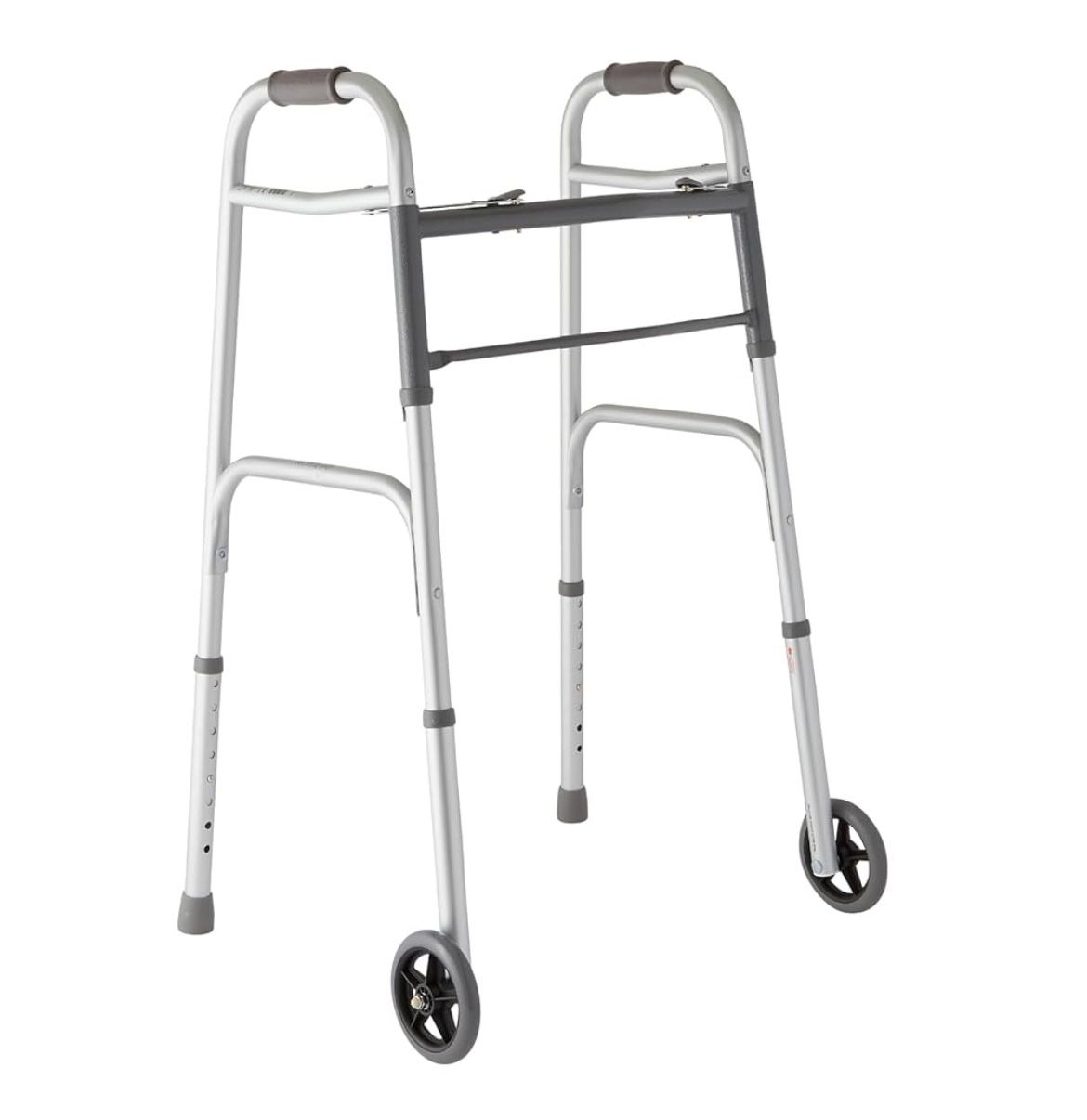 Medline Lightweight Two Button Folding Walker Brand New