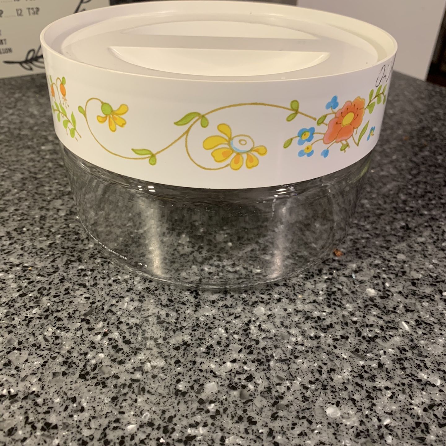 Vintage Pyrex Canister Meadow Pattern