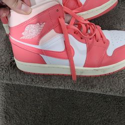 Pink Air Jordan High Tops