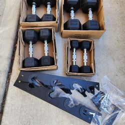 Dumbell Sets Plus Stand $120