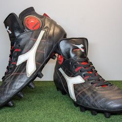 Restored Vintage Diadora Supergoal Soccer Cleats Shoes Size 8.5 US 