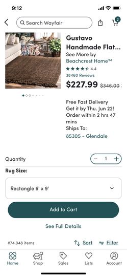 9x6 Dark Brown Woven Rug 