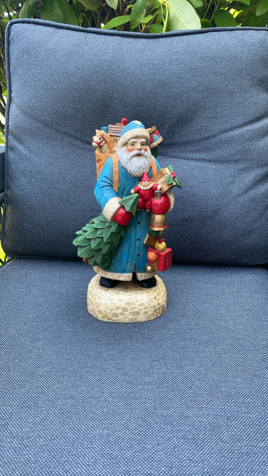 Vintage Kurt Adler Santa Wilderness With Xmas Tree