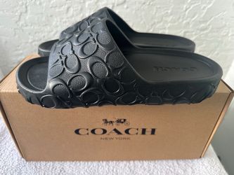 Black coach sandals