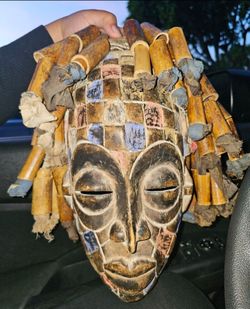 African Tribal Carved Wood Mask
