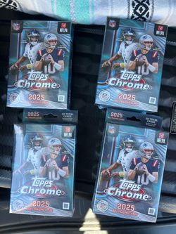 2025 Topps Chrome NFL Football Hanger Box Factory Sealed I have 4