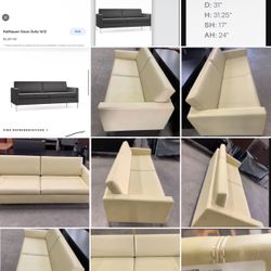 High End Mcm Keilhauer Sofá Couch Office Furniture 