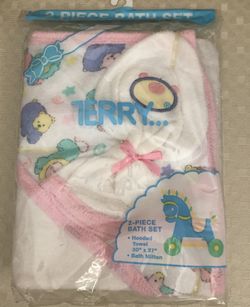 2 pcs hood towel for baby bath ....!!!