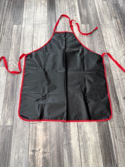 Black Apron with Red Trim