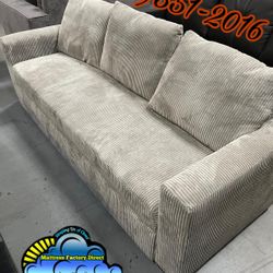 Light Grey Pull Out Extended Futon Couch 3 Seater 