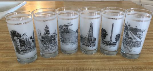 Texas 150th Anniversary Set of 6 Glasses