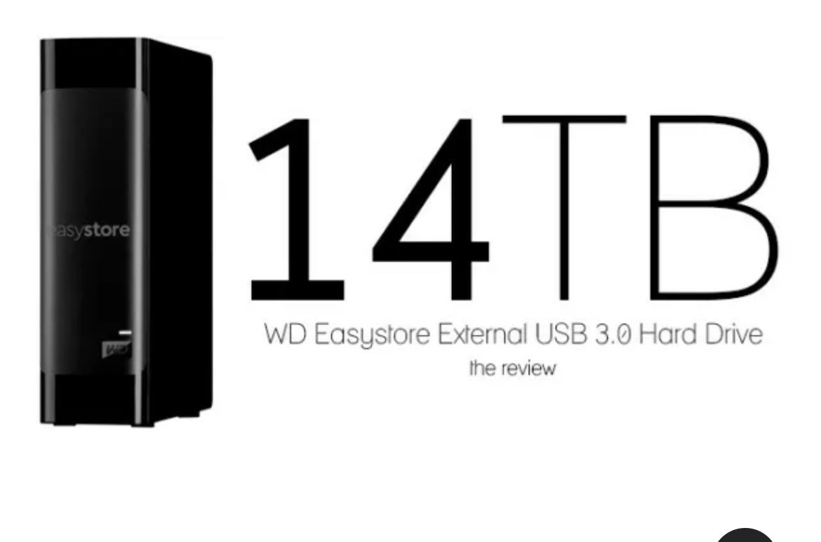 WD Easystore 14TB External USB 3.0 Hard Drive - Black WDBAMA0140HBK-NESN