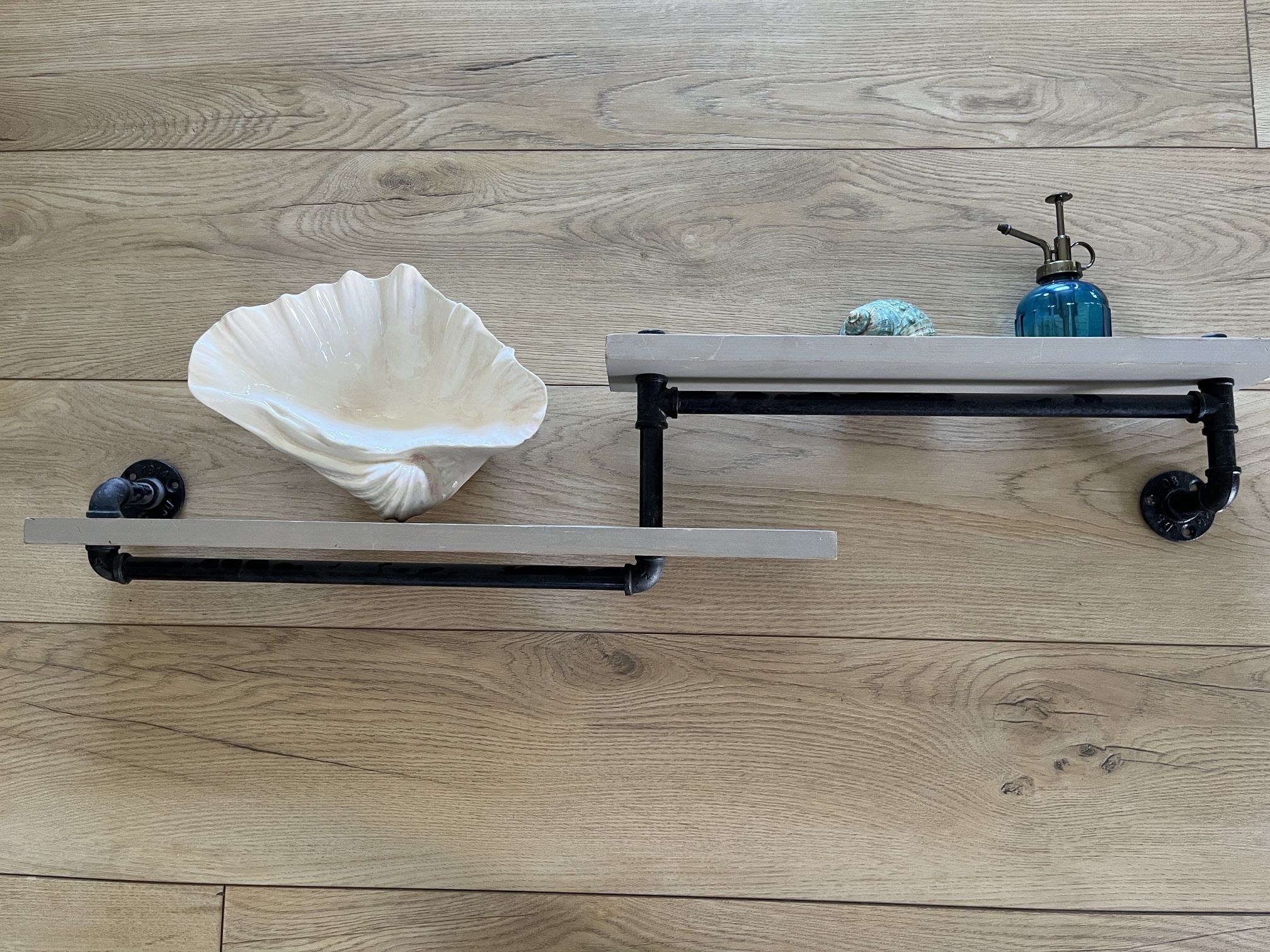 Two-Tier Floating Wall Shelves