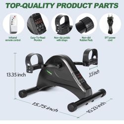 Mini Motorized Stationary Bike Electric Pedal Exerciser for Seniors Rehabilitation Training Under Desk Bike Pedal Exerciser for Home Gym Exercise