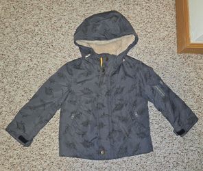 Toddler Dinosaur Sherpa-Lined Jacket – Size 2–3Y