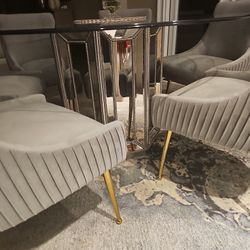 Mirrored Dining Table Base ONLY 